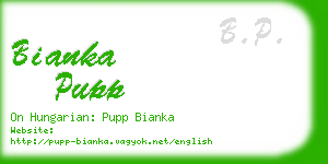 bianka pupp business card